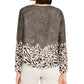 Alfani Women's  Mixed-Print Bubble Top  Black Size Petite Large