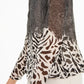 Alfani Women's  Mixed-Print Bubble Top  Black Size Petite Large