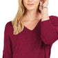 Style & Co Women's Drop-Shoulder V-Neck Tunic Red Size X-Large