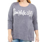 Style & Co Women's Whimsy Sweatshirt Blue Size Large