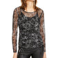 INC International Concepts  Women's Ruched Tie-Hem Top Black Size Extra Large
