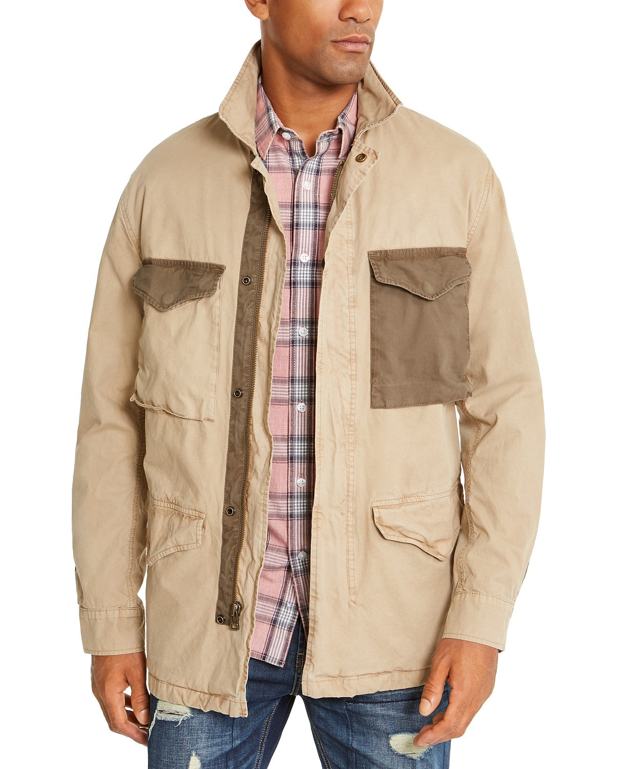 American Rag Men's Beverly Field Jacket Beigekhaki Size Extra Large