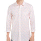 Club Room Men's Tennis Player Print Shirt White Size Small