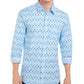 Club Room Men's Circle Print Shirt  Light Blue Size 2 Extra Large