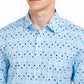 Club Room Men's Circle Print Shirt  Light Blue Size 2 Extra Large