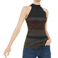 INC International Concepts Women's Mock-Neck Sweater Tank Top Bronze Size Extra Small