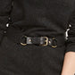 INC International Concepts Women's Belted Tunic Sweater Charcoal Size Large