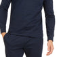 Alfani Men's Classic-Fit Stretch Stripe Knit Sweatshirt Navy