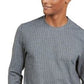 Alfani Men's Classic Fit Stretch Stripe Knit Sweatshirt Gray