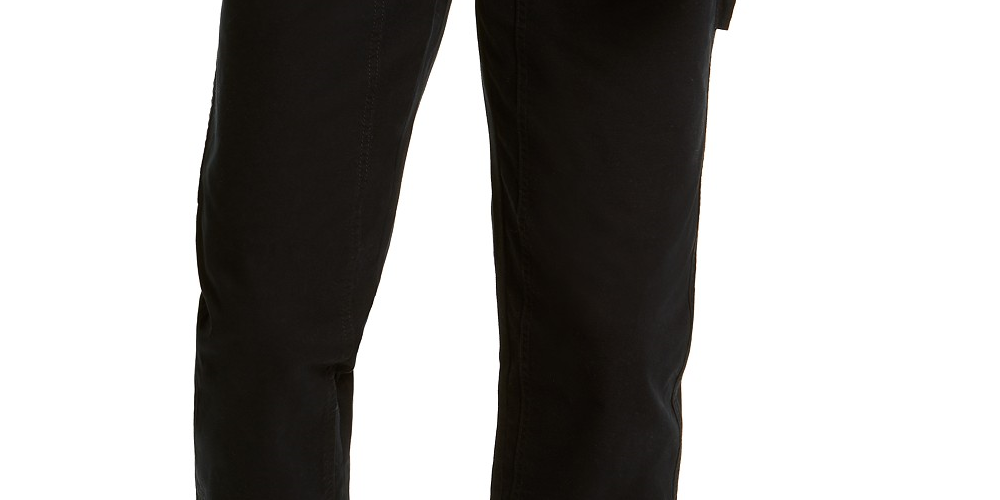 Sun + Stone Men's Rowland Relaxed Fit Carpenter Pants Black Size 29x30