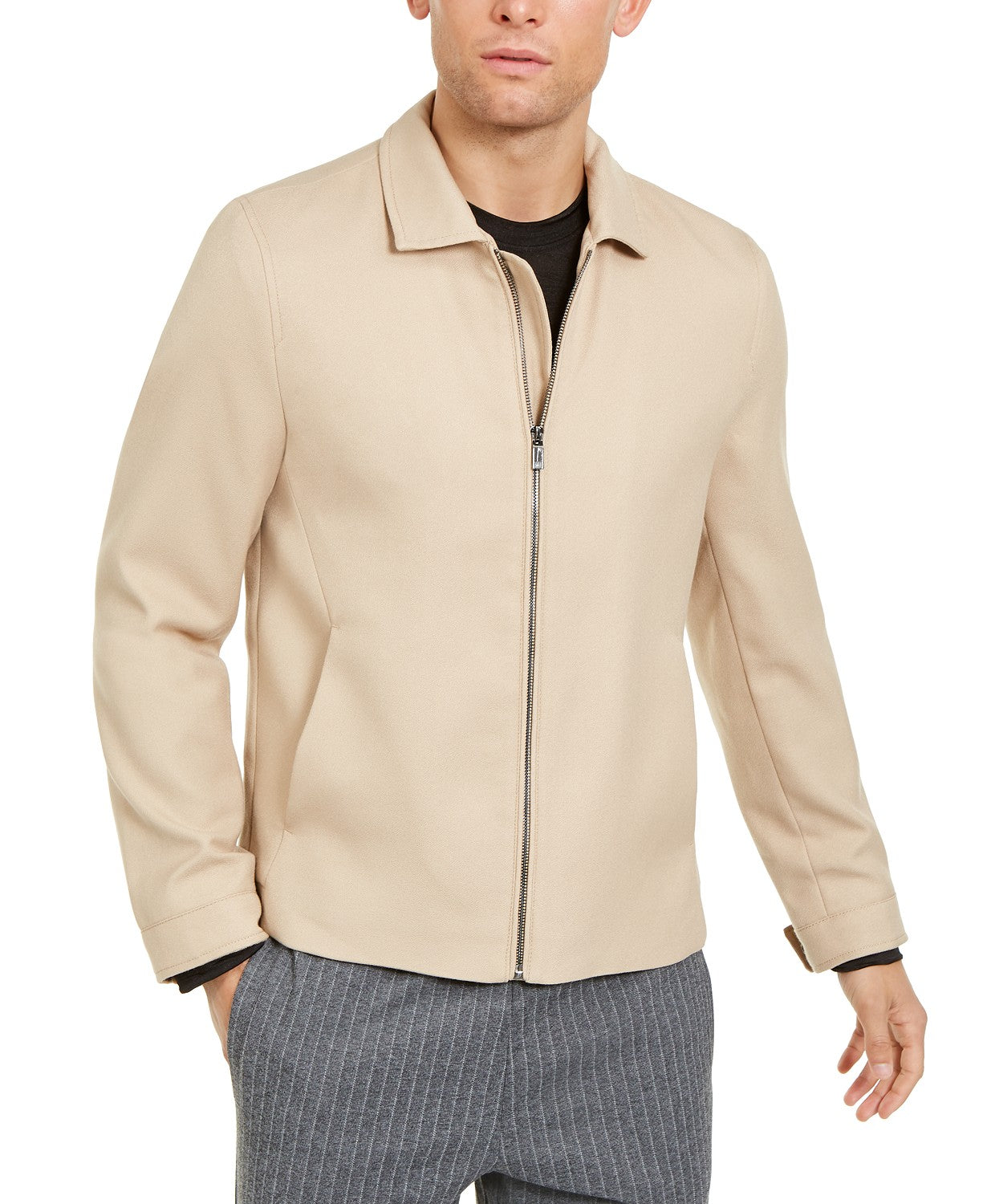 Alfani Men's Full-Zip Jacket Brown Size XX-Large