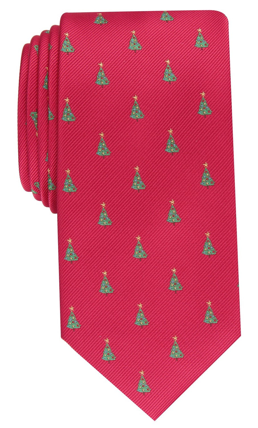 Club Room Men's Classic Evergreen Neat Tie Red Size Regular