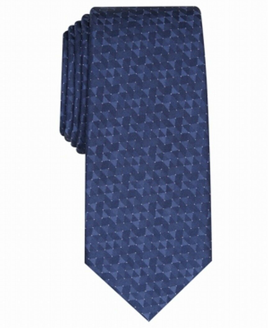 Alfani Men's Slim Geo Tie Navy Size Regular