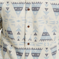 Sun + Stone Men's Jacquard Geometric Shirt Navy Size Small