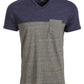 Sun + Stone Men's Aiden Pieced Patch Pocket T-Shirt  Blue Size Extra Large