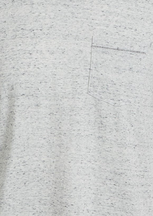 Sun + Stone Men's Blair Contrast Neck Stitch T-Shirt  White Size Large