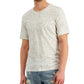 Sun + Stone Men's Dylan Contrast Chain Stitch T-Shirt White Size Small
