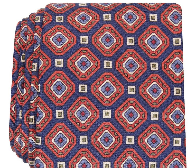 Tasso Elba Men's Sergio Medallion Tie Navy Size Regular
