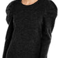 INC International Concepts Women's Puff-Sleeve Sweater Black Size Large