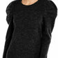 INC International Concepts Women's Puff-Sleeve Sweater Black Size Medium
