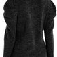 INC International Concepts Women's Puff-Sleeve Sweater Black Size Medium