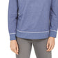 Style & Co Women's Contrast-Stitched Sweatshirt Blue Size Extra Large