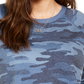 Style & Co Women's Camo Sweatshirt Blue Size Large