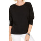 Style & Co Women's Speckled Sweatshirt Black Size Large