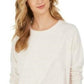 Style & Co Women's Speckled Sweatshirt White Size Extra Small