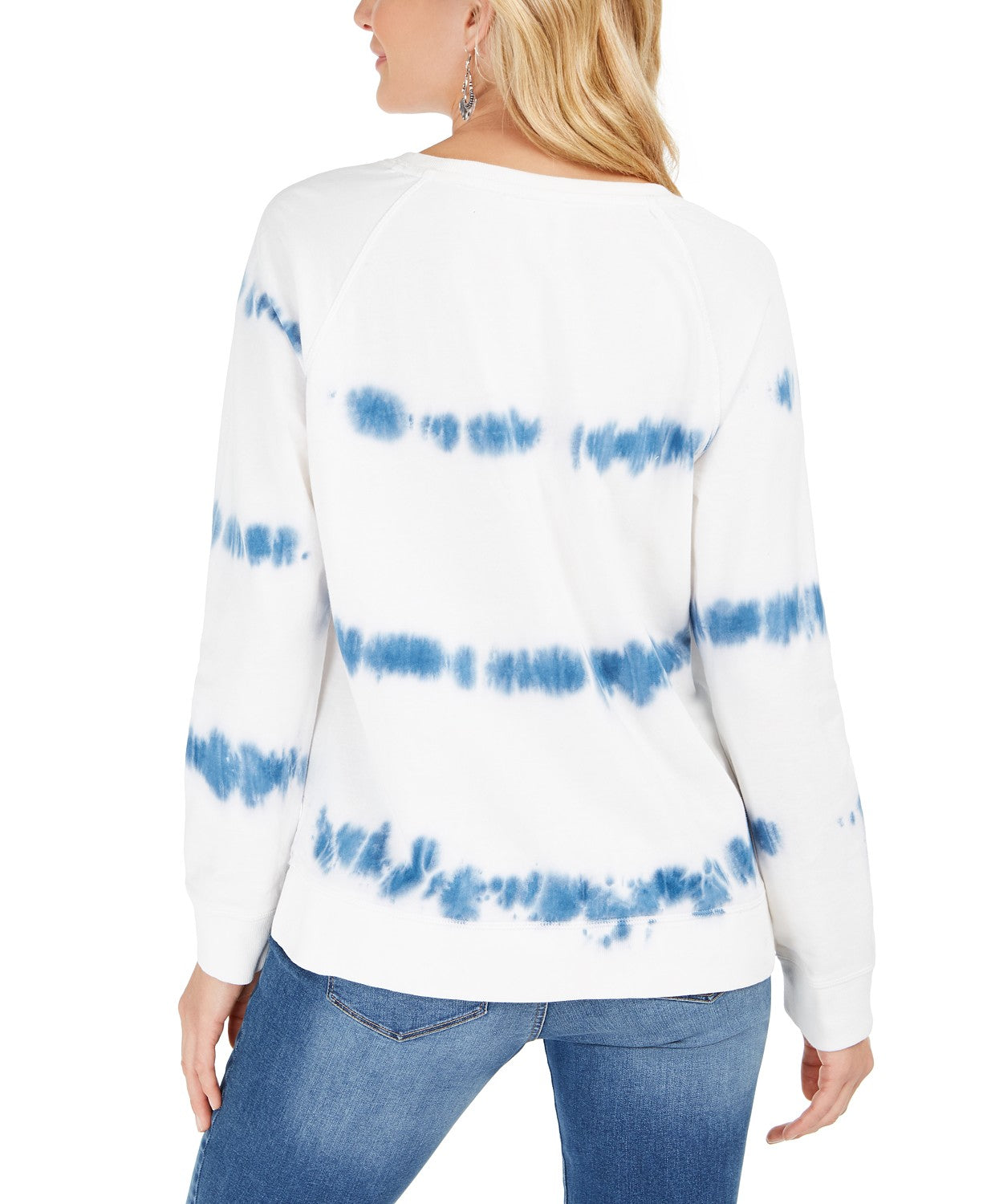 Style & Co Women's Tie-Dyed Sweatshirt Blue Size Small