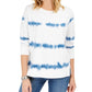 Style & Co Women's Tie-Dyed Sweatshirt White Size Large