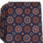 Tasso Elba Men's Classic Medallion Silk Tie Orange Size Regular