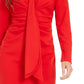 INC International Concepts Women's Drape-Front Sheath Dress Red Size Small