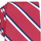 Club Room Men's Classic Stripe Tie Red Size Regular