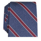 Club Room Men's Classic Stripe Tie  Red Size Regular