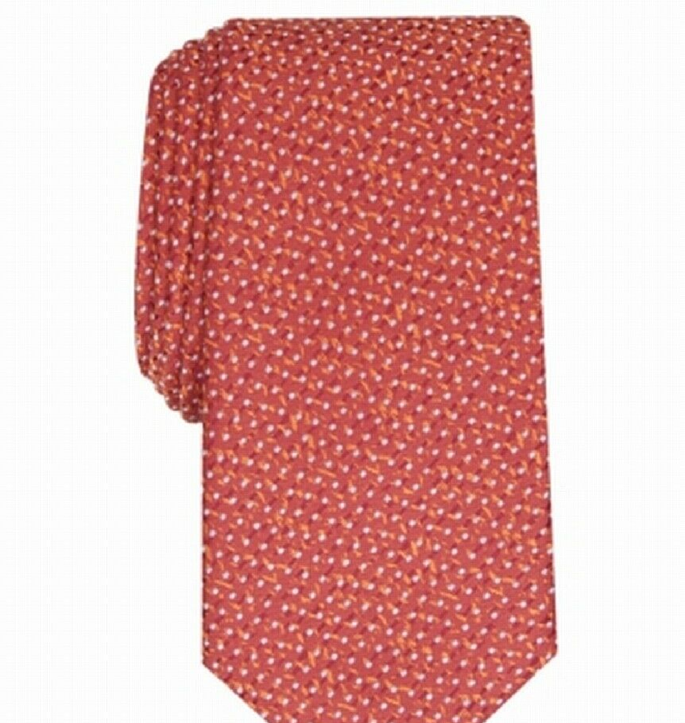 Alfani Men's Slim Abstract Dot Tie Orange Size Regular