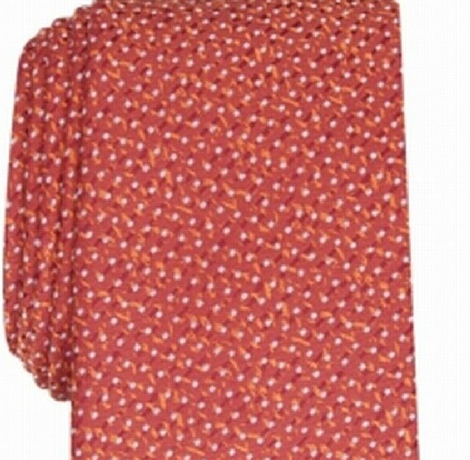 Alfani Men's Slim Abstract Dot Tie Orange Size Regular