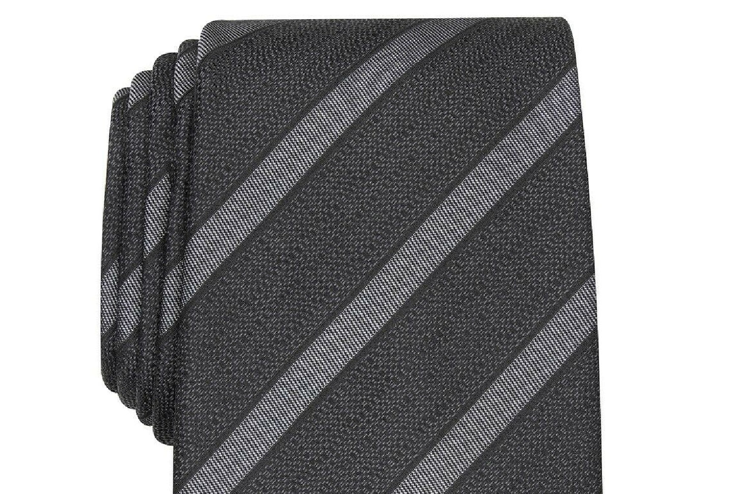 Tasso Elba Men's Striped Silk Tie Black Size Regular