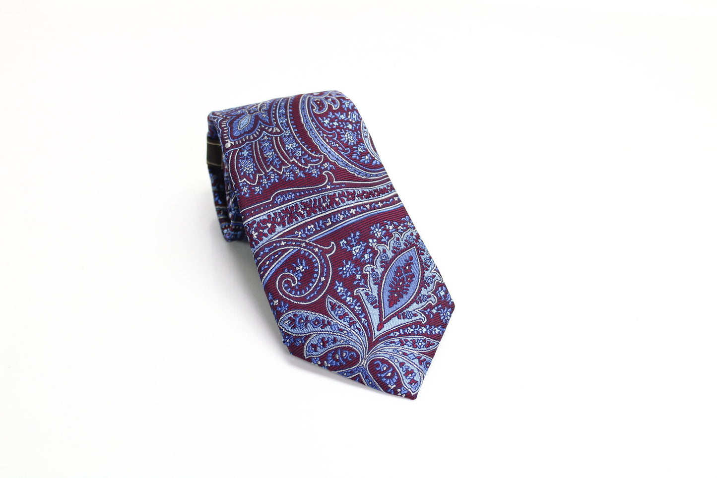 Tasso Elba Men's Classic Paisley Silk Tie Red Size Regular