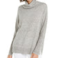 INC International Concepts Women's Melange Cowlneck Sweater Gray Size Small