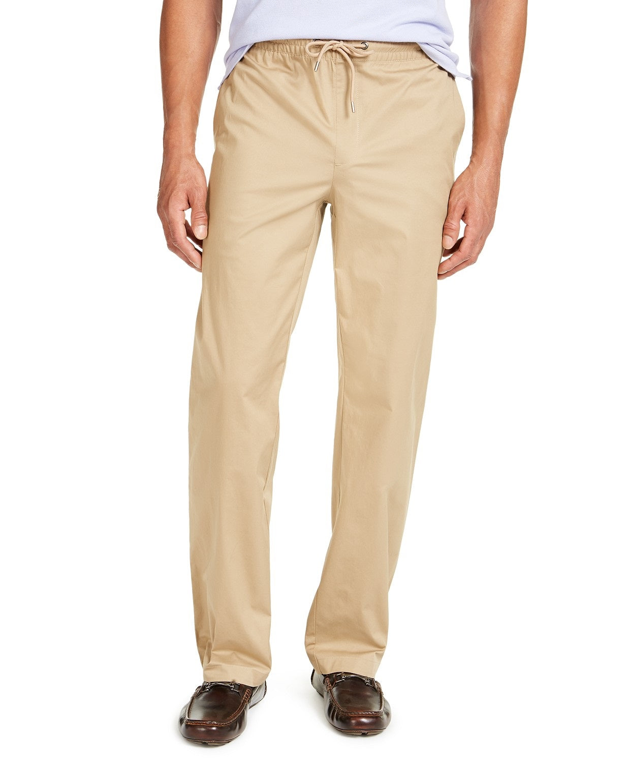 Alfani Men's Drawstring Pants Sand Suede Size Medium