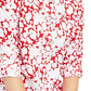 Charter Club Women's Printed Roll Sleeve Linen Blend Top Red Size XX-Large