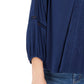 स्टाइल एंड कंपनी वुमेन लेस-बैक क्रोशे टॉप नेवी साइज़ लार्ज