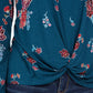 Style & Co Women's Floral-Print Twist-Hem Top Green Size Medium