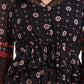 Style & Co Women's Tie-Waist Peasant Blouse Black Size Small