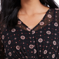 Style & Co Women's Tie-Waist Peasant Blouse Black Size Medium