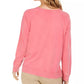 Style & Co Women's Heart-Trim Cotton Sweatshirt Pink Size Extra Small