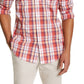 Club Room Men's Plaid Shirt Red Size Large