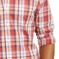 Club Room Men's Simon Stretch Plaid Shirt Red Combo Size Extra Large