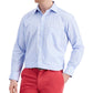 Club Room Men's Classic Fit Stretch Small Glen Plaid Dress Shirt Blue Size 18"-36x37